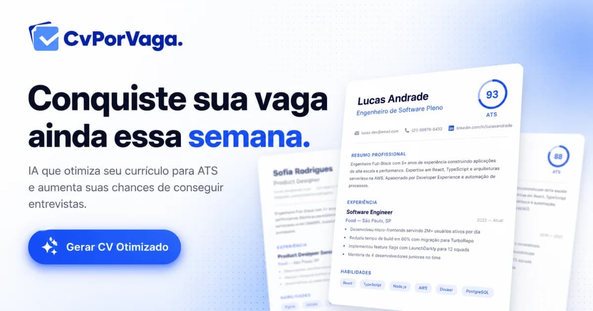Interface do CvPorVaga